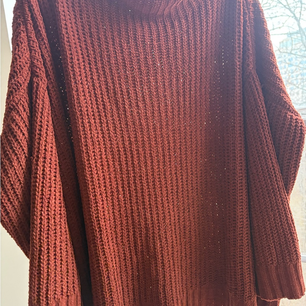 True Craft Warm Brick Cowl Neck Sweater- Size: Large - Picture 5 of 5